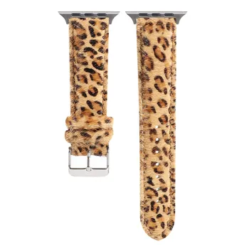 Moda Puhasto Leopard Zrnasto Usnje Trak za Apple Watch Band Serije 6 SE 5 4 3 Pasu za iWatch 40 mm 44 mm 38 mm 42mm Zapestnica