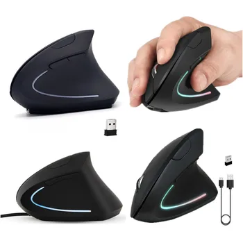 Wireless Gaming Miško Navpično Ergonomska Kit Igralec z Miško USB, Žična Kabel 6 Ključ za ponovno Polnjenje Mause Za Prenosni RAČUNALNIK Xbox PS4 PRIM Miši