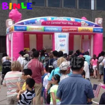 Fast food oxford roza velikan napihljivi karneval zdravljenje shop/ Napihljivi Koncesijo Stati/kokice sladoled stojnico z ventilatorjem
