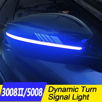 LED Modra Dinamičen Zavoj Signal Blinker Teče Voda Blinker Utripajoča Luč Za Peugeot 3008 5008 2016 17 18 19 2020 Dodatki