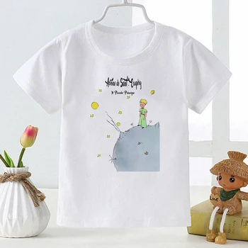 Estetski Baby Otroci Poletje Športna Oblačila Mehko Udobno Tkanine T-shirt Mali Princ Natisnjeni korejski Harajuku Dekle, Fant, T-majice