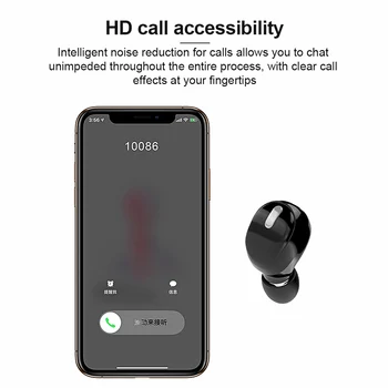 Bluetooth 5.0 Slušalke Mini Prostoročno in-ear Slušalke Hrupa Preklic En izhod za Slušalke