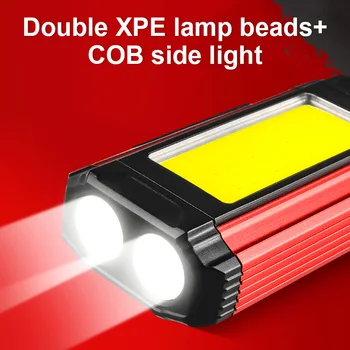 Izposoja Lahka Akumulatorska 2*XPE Kolo LED Smerniki USB MTB Lučka Power Bank v Sili COB Delo Svetlobe, z Repom Magnet 7 Načini