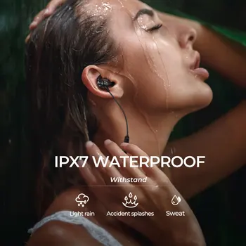 Mpow S10 Pro Bluetooth Športne Slušalke IPX7 Vodotesno Brezžično Čepkov z CVC8.0 šumov Mikrofona & 14H Dolžina