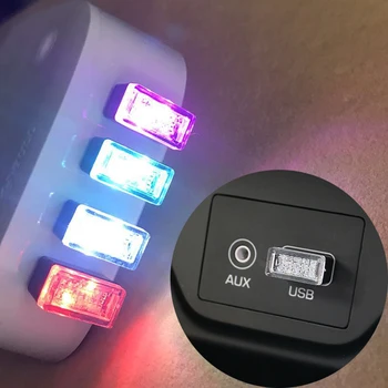 Avto-Styling USB Vzdušje Luči LED Avto Dodatki za Volvo S40 S60 S80 XC60 XC90 V40 V60 C30 XC70 V70