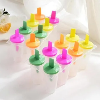 8 Celic Plastičnih Candy Barve Ledu Plesni Domov Diy Zamrznjene Sok Popsicle Zamrzovalnik Za Kavo, Sladoled Nalepke Plesni Štapiću Nalepke Plesni