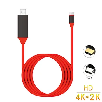 2M USB C Do HDMI je združljiv Kabel TypeC Telefon Na TELEVIZOR HDTV Pretvornik 4K HD Video Adapter Povezavo za Macbook Samsung S9 S10 S20 S21