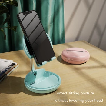 Zložljivi Telefon držal za iPhone Xiaomi Samsung Huawei Mobile Podporo Telefon z Ličila Ogledalo Tablet Namizno Stojalo Stojalo