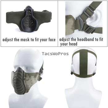 Vojaške Airsoft Pol Masko Dihanje Vojske Taktično Paintball Maska Prostem Wargame Lov Streljanje Varstvo Masko