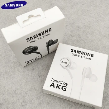 Samsung Galaxy Note 10 Plus S20 S21 Opomba 20 Ultra Tip C Slušalke za V uho Žični Mikrofon Nadzor Glasnosti USB-C Slušalke Za A90 A80 A9S
