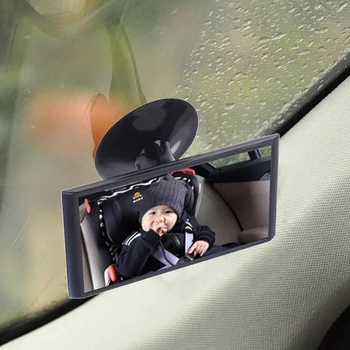 Baby Ogledalo Auto Avto Accessorie Universal Black 12 cm Avto Enostaven Prikaz Zadnje Zadnji Sedež Baby Varnost Otrok Ogledalo Sesalna Ogledalo Zadaj