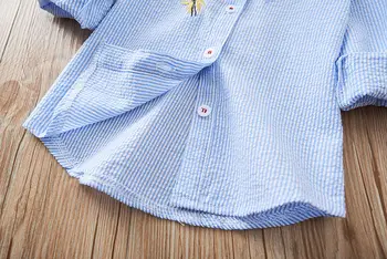 Baby Dekleta Bluzo majice Dolg Rokav Baby Toddler Otroci, Dekleta Obleke Cvet vezenje Poletje Pomlad Otrok Dekle Oblačila Vrhovi