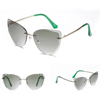 Ženske Rimless Ovalne Očala korejski Modni Slog Priljubljena Očala Pol Kovinsko Retro sončna Očala Hot Prodaja