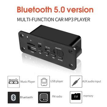 Hands-Free MP3 Predvajalnik Odkodirnik Odbora 2 x 3W Ojačevalnik DC 5V MP3, WMA Brezžična tehnologija Bluetooth 5.0 Dekoder Odbor Audio Modul USB FM TF R