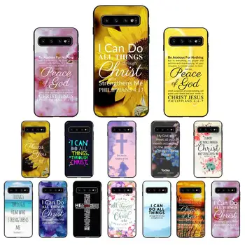 YNDFCNB Pismo verz Flp Jezus Christian Primeru Telefon za Samsung Galaxy S6 S6edge Plus S7 S7edge S8 S9 S10 Plus S20