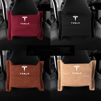 Za Tesla Model 3 Model X Model S Y Avto Tkiva Napkin Polje Tkiva Torba Organizator paket Armrest polje Shranjevanje Avto Dodatki