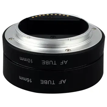 Black Metal AF Auto-focus Makro Podaljšek Cevi Set 10 mm&16mm za Sony NEX E-mount Fotoaparat NEX 3/3N/5/5N in Celoten Okvir A7 A7S/A7S