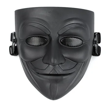 V For Vendetta Poln Obraz Kovinski Mes CS Wargame Paintball Vojaške Cosplay Stranka Zaščitna Okrasna Maska Taktično Airsoft Masko