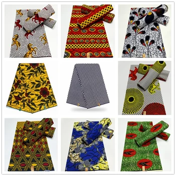 6yard Afriške Čipke Tkanine Za Šivanje Obleko Novo Izvirno Afriške Ankara Tkanine Materiala Afriške Vosek Tiskanja Tkanine Tissus Najnovejšo