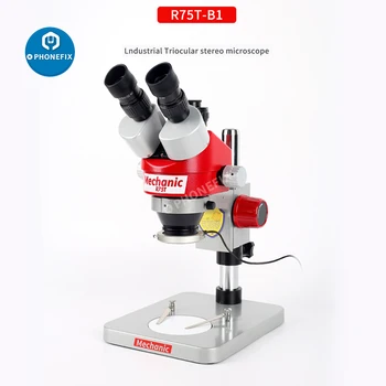 Mehanik R75T-B1 Industrijske Trinocular Stereo Mikroskop Mobilni Telefon Popravila Spajkanje Mikroskop za PCB Motherboard Pregled