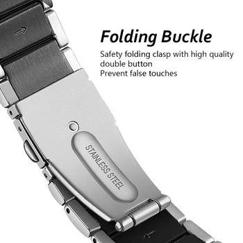 Iz nerjavečega Jekla Watchband + Link za odstranjevanje barve za Samsung Galaxy Watch 46mm SM-R800 Hitro Sprostitev Pasu Trak Zapestja