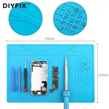 DIYFIX mobilni telefon Orodja za Popravilo Set Izvijač Toplotna Izolacija Silikonsko Blazinico Razstaviti Odpiranje Komplet za iPad BGA Spajkanje Popravila