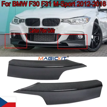 MagicKit Za 12-18 BMW 3-Series F30 M-Sport Ogljikovih Videz Sprednji Odbijač za Ločevanje Lip Spojler