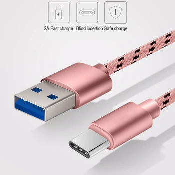 1M 2M USB Mikro Tip C Polnjenje Kabel za Samsung Huawei Xiaomi Android Mobilni Telefon Polnjenje Mikro Tip-C Kabel USB Najlon