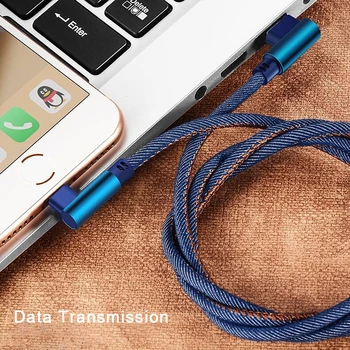 90 Dvojno Komolec USB Tip C Kabel Hitro Polnjenje Za Xiaomi Mi10 9 Huawei P30 Čast NASPROTNEGA Mobilni Telefon Polnilnik Podatkovni USB-C Kabel Žice