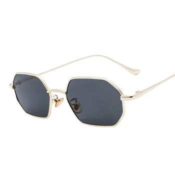 Retro Klasična Mala poligon sončna očala odtenkih za ženske Moški Ženske Luksuzni Kvadratnih sončna Očala Letnik Črno Ogledalo Očala UV400