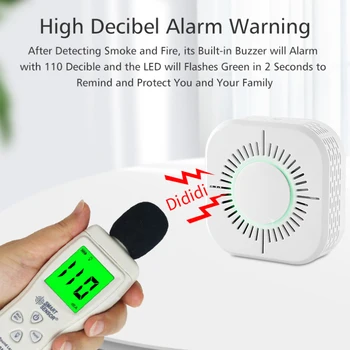 WiFi Smart Dima Detektor Senzorja Za Požarni Alarm Home Security System Gasilce Tuya WiFi Dima Alarm, Protipožarna Zaščita Smart Home