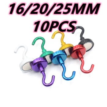 10Pcs Multicolor Magnetni Kavelj Težka Močno Kavljem Magnet Nosilec Stenski Sesalna Kljuko Nosilec za Podporo Strojne opreme Magnetni Orodje