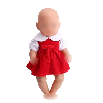 43 Cm Fant Ameriške Lutke Obleko Lepe Rdeče Krilo Obleke Novorojenčka Otroška Igrače Oprema Fit 18 Inch Dekleta Lutka a11