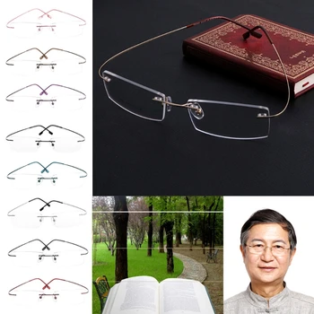 Modno Kovinsko Rimless Eye Glasses Očala Okvir Okviri K3NF