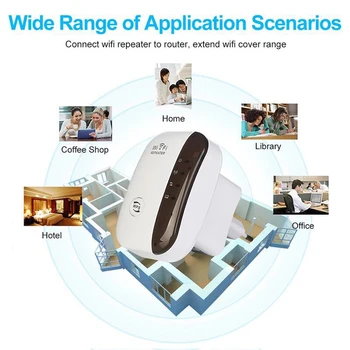 Brezžični Wifi Vmesnik Wifi Range Extender Usmerjevalnik Wi-Fi Signala Ojačevalnika 300Mbps, WiFi Booster 2.4 G Wi Fi Dostopno Točko Ultraboost