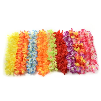 105 cm Multi-barvne Stranka Plaži Tropskih Cvet Ogrlica Hawaiian Luau Venčni: roœnate vence Festival Stranko Poroko Dobave Odlikovanja
