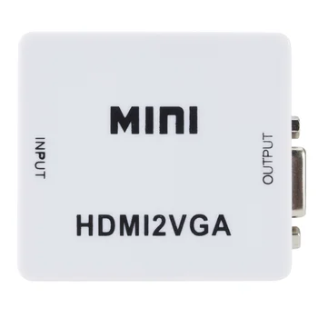 Grwibeou Prenosni Mini HDMI NA VGA Pretvornik HDMI2VGA Video Polje Zvočna kartica 1080P Za Prenosni RAČUNALNIK Projektor HDTV