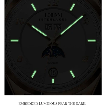 Lobinni Švica Luksuzne blagovne Znamke moških watch ura vrh galeb moški mehanske ure moda Relogio Masculino Za Svetlobna