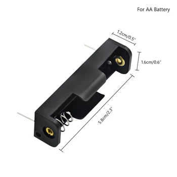 Novo ABS Plastike AAA AA Baterije, Shranjevanje Primera Polje Imetnika 1 Reža Posodo Z Dolgo Pin Za 1x 1x AAA AA Polnilne Baterije