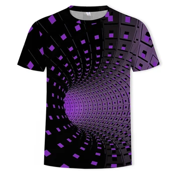 Zanimivo Hipnoza 3D T-Shirt Moški Ženske Grafični Priložnostne Moda Kratek Rokav Tee Vrhovi XRQ88