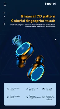 Наушники Беспроводной Slušalke Slušalke Čepkov V-uho Za IPhone, Samsung TWS Brezžične Bluetooth Slušalke