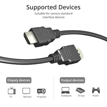 4K Moški Moški HDmi je združljiv 2.0 1.4 Žice 1080P Video Kabel 1M Prenosni Računalnik Priključite Kabel za Smart TV Monitor Projektor