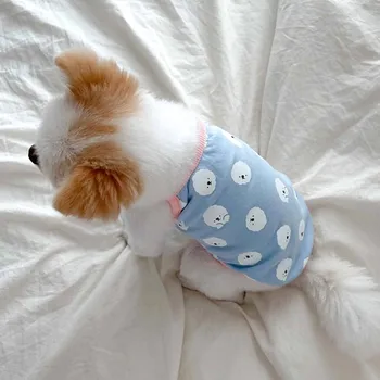 Oblačila Za Pse, Poletje Čistega Bombaža Bel Kuža Pes Telovnik Majhne Hišne Chihuahua Buldog Psi Tshirt Lepo Obleko Ropa Perro Pug