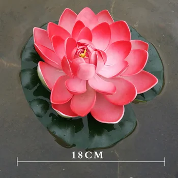 10/18 cm Plavajoče Umetni Lotus Flower Veren Water Lily Mikro Krajine za Poroke, Ribnik, Vrt Ponaredek Rastline Dekor