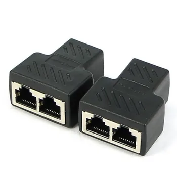 1 Do 2 Načina LAN Ethernet Omrežja Kabel RJ45 Ženski Splitter Priključek za Napajalnik Za Prenosnik Razširitvene Postaje Spusti ladje