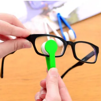 1pcs Mini Prenosni Večnamenski Očala Čiščenje Zbadanje Dve strani Krtačo Mikrovlaken Očala Čistilo Orodja Domov Čiščenje