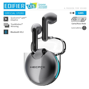 HECATE GM5 tws gaming slušalke Qualcomm aptX Bluetooth 5.2 nizke latence 40h Čas Predvajanja brezžična tehnologija bluetooth čepkov za EDIFIER