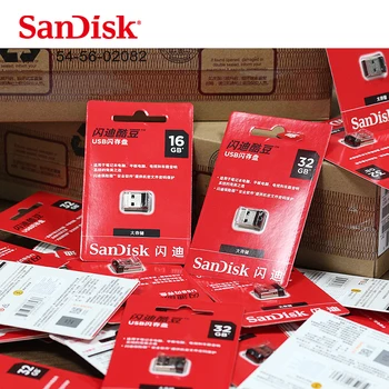 Prvotne SanDisk USB 2.0 CZ33 Pen Mini Disk 32GB 64GB 16GB USB Flash Drive, Pomnilniško kartico memory Stick U Disk, USB Ključ Pendrive za PC