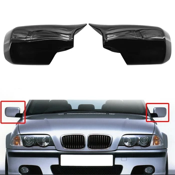 Za -BMW E46 E39 325I 530I 330I 525I Svetlo Črna ABS Strani Vzvratno Ogledalo Skp Zajema Lupini Trim