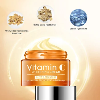 50 ml Vitamin C Beljenje Facial Cream Popravila Zbledi Pege Odstraniti Temne Lise Melanin Odstranjevalec Belilna Krema za Obraz